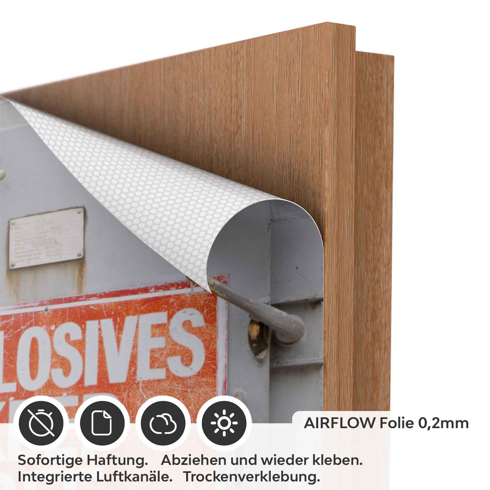 Türfolie Stahltür Optik AIRFLOW Folie