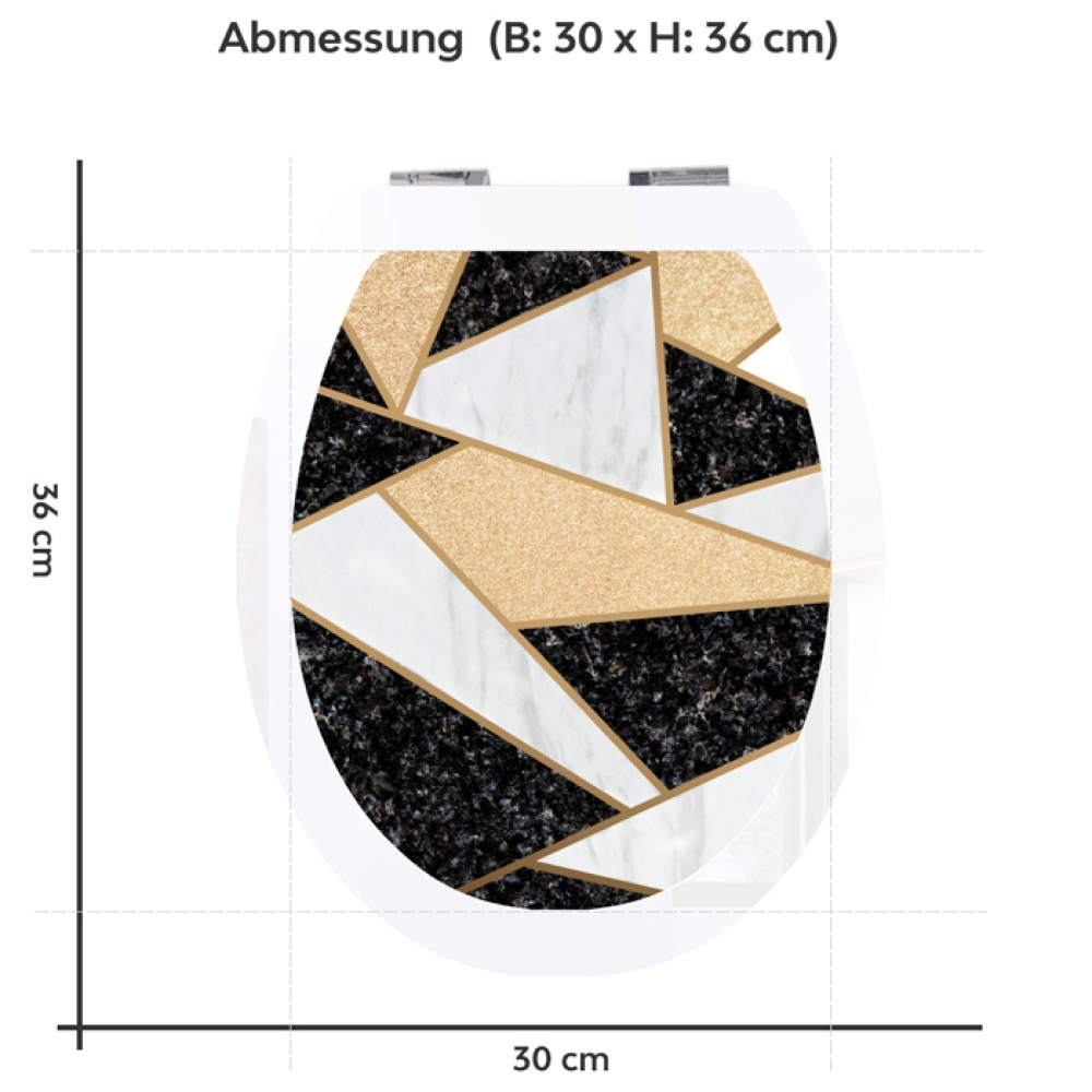 Wc-Deckel Aufkleber Marmor Mosaik Variante 30 x 36 cm
