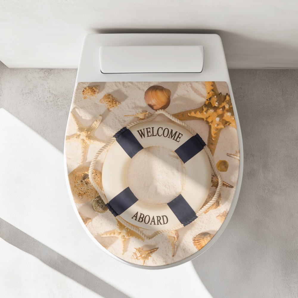 WC-Deckel Aufkleber Willkommen an Board Artikelbild 1