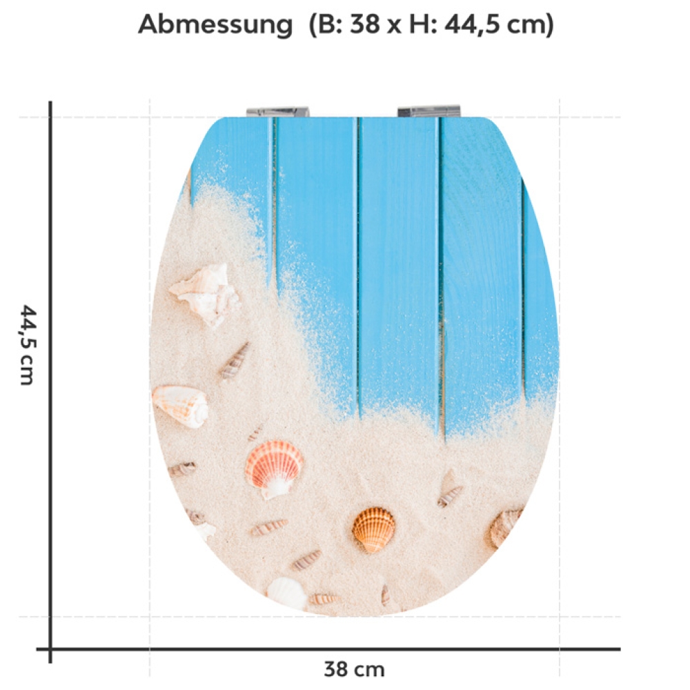 WC-Deckel Aufkleber Strandfeeling Variante 38 x 44 cm