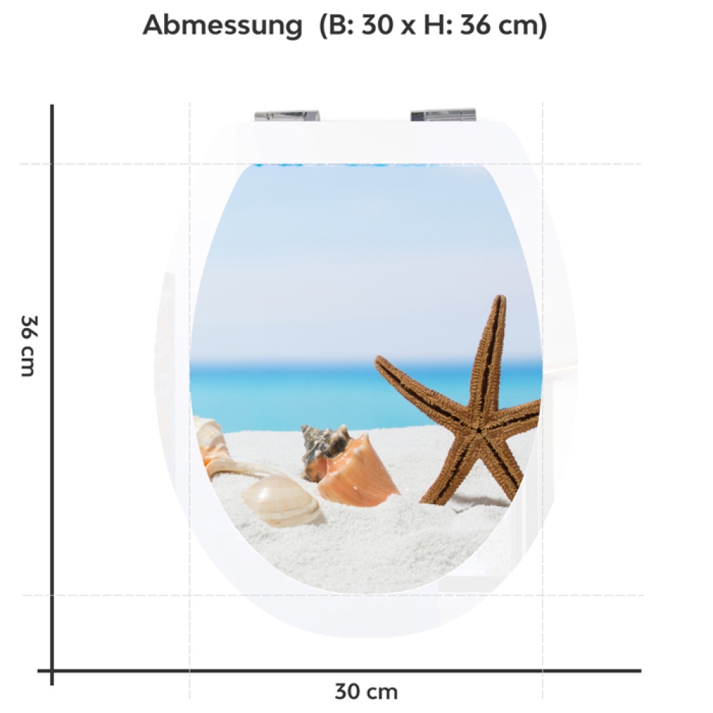 WC-Deckel Aufkleber Meeresbrise Variante 30 x 36 cm