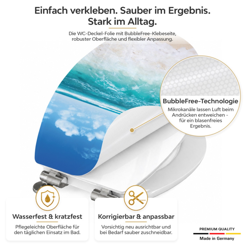 WC-Deckel Aufkleber sanfte Welle Detailbild 1