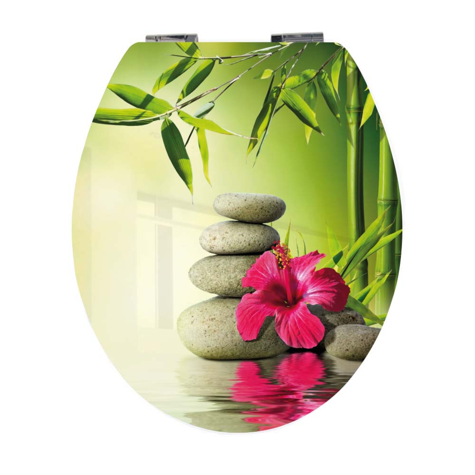Wc Deckel Aufkleber Zen Steine und Orchidee Artikelbild 1