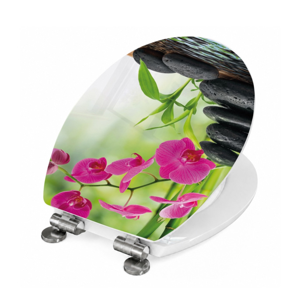 Wc-Deckel Aufkleber Zen Bambus & Orchideen Artikelbild 2