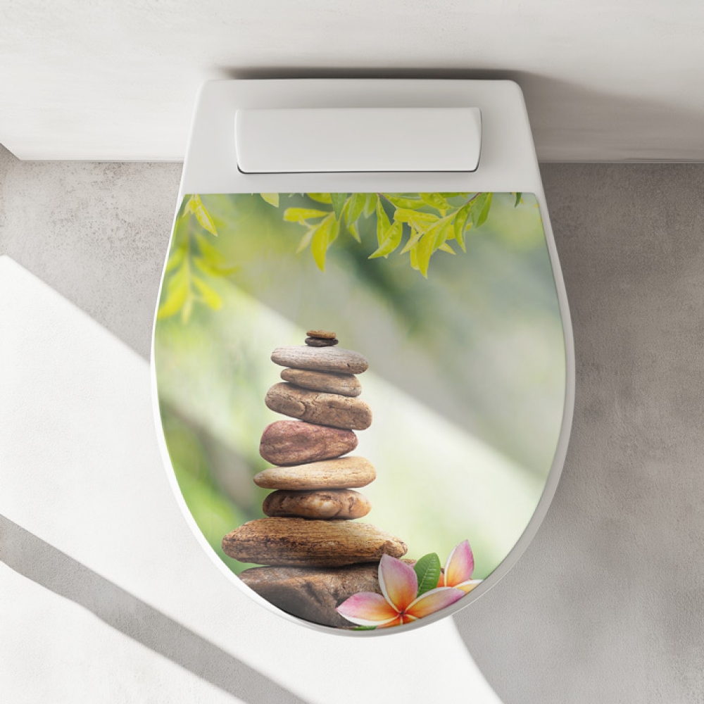 Wc-Deckel Aufkleber Zen Stones Artikelbild 1