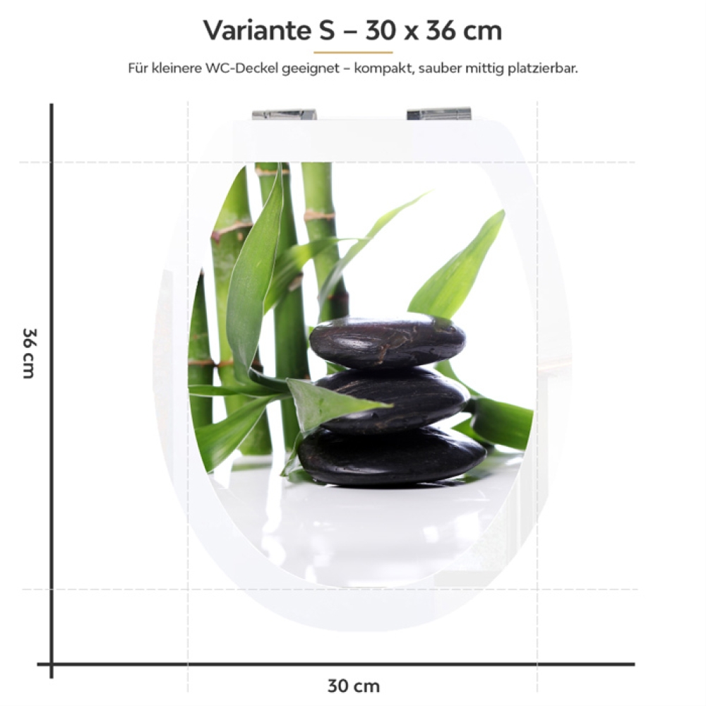 Wc-Deckel Aufkleber Wellness Zen Steine Variante 30 x 36 cm
