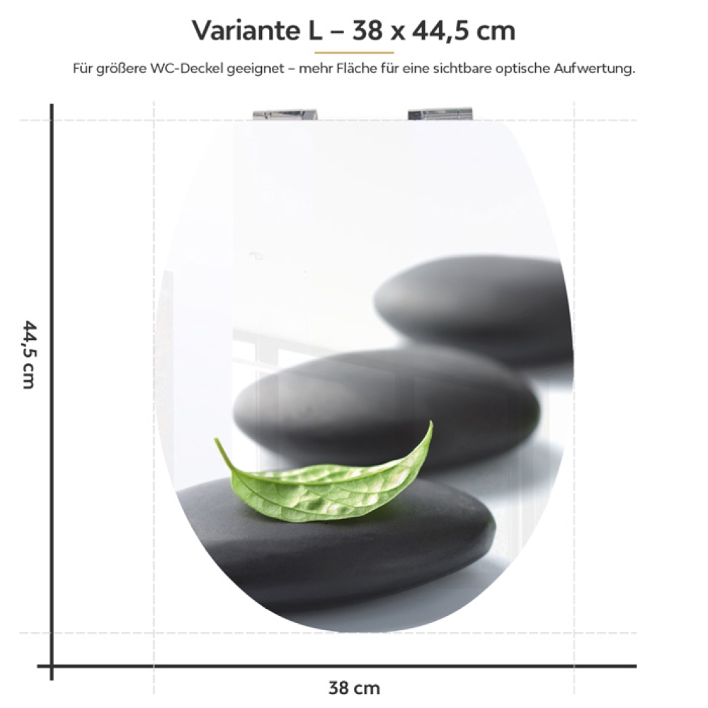 Wc-Deckel Aufkleber Spa Natursteine Variante 38 x 44 cm