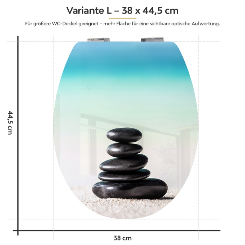 Wc-Deckel Aufkleber Feng Shui Variante 38 x 44 cm
