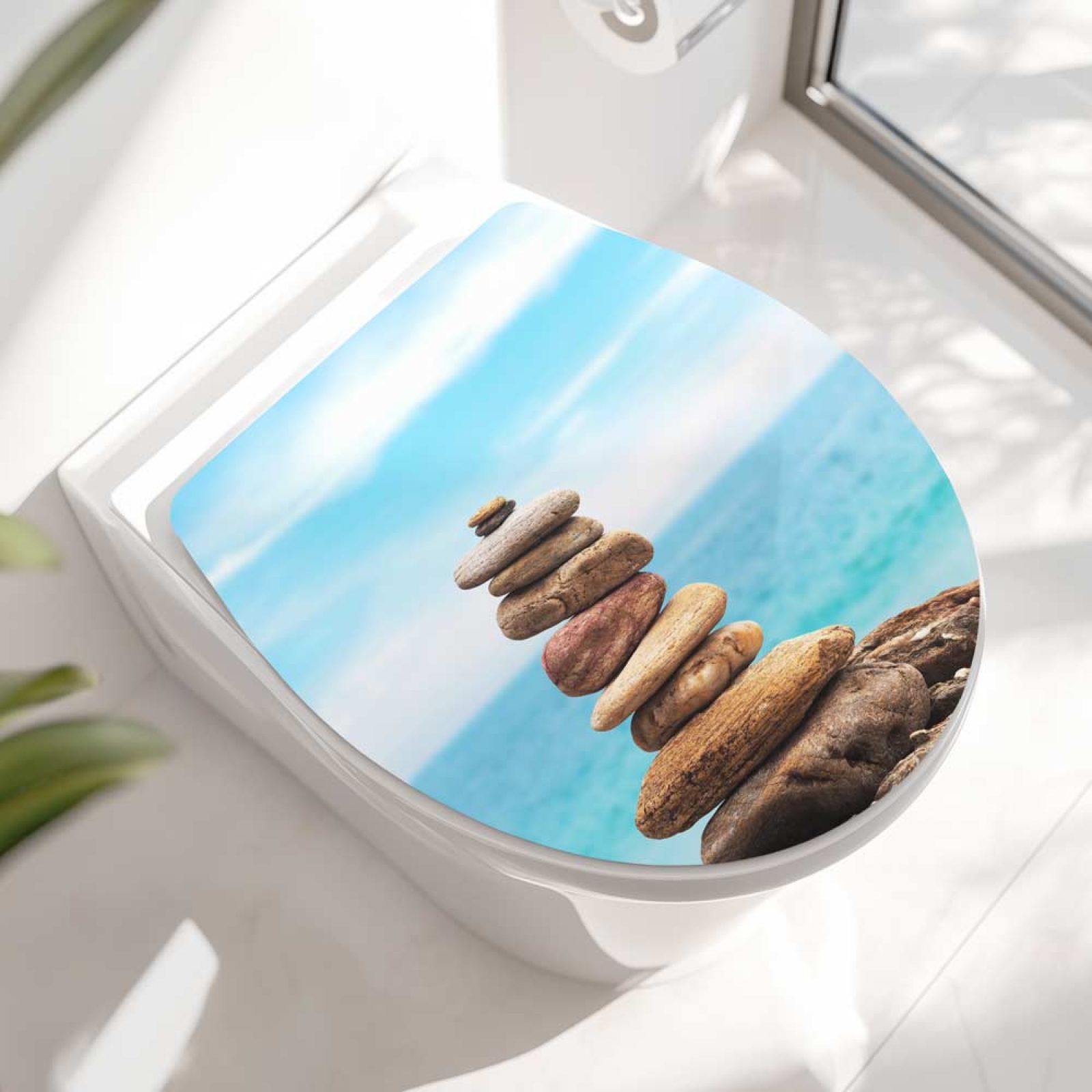 Wc-Deckel Aufkleber Zen Balance Hauptbild