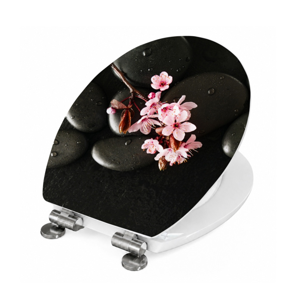Wc-Deckel Aufkleber Orchideen & Steine Artikelbild 2
