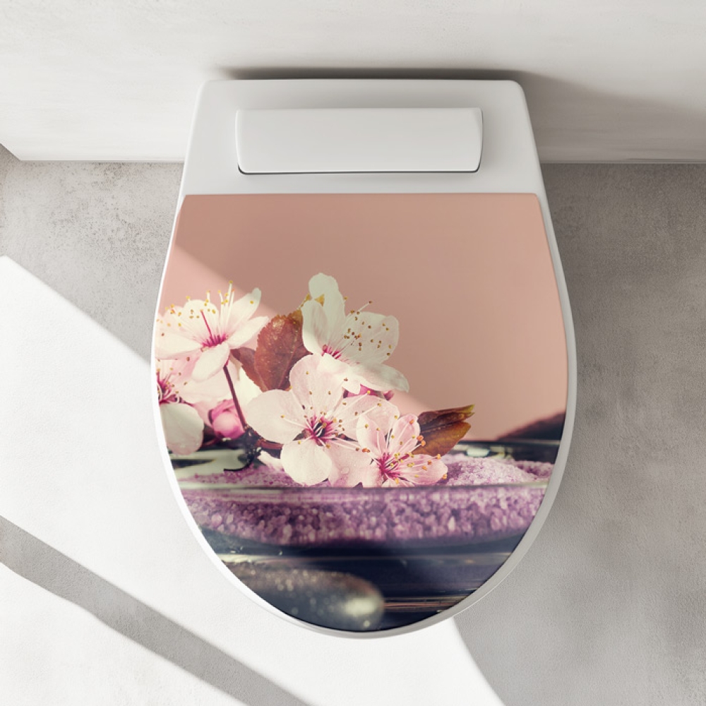 Wc-Deckel Aufkleber pink Orchidee Artikelbild 1