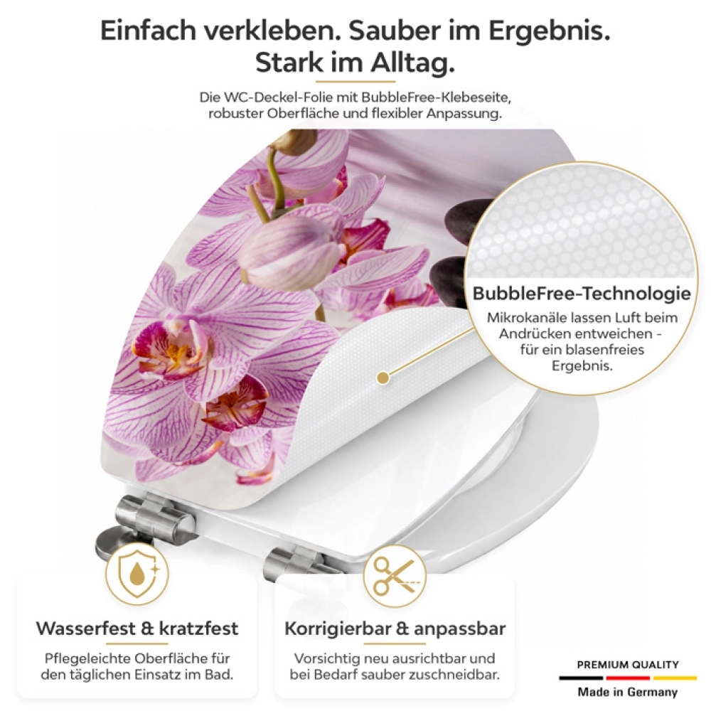 Wc-Deckel Aufkleber Orchidee Detailbild 1