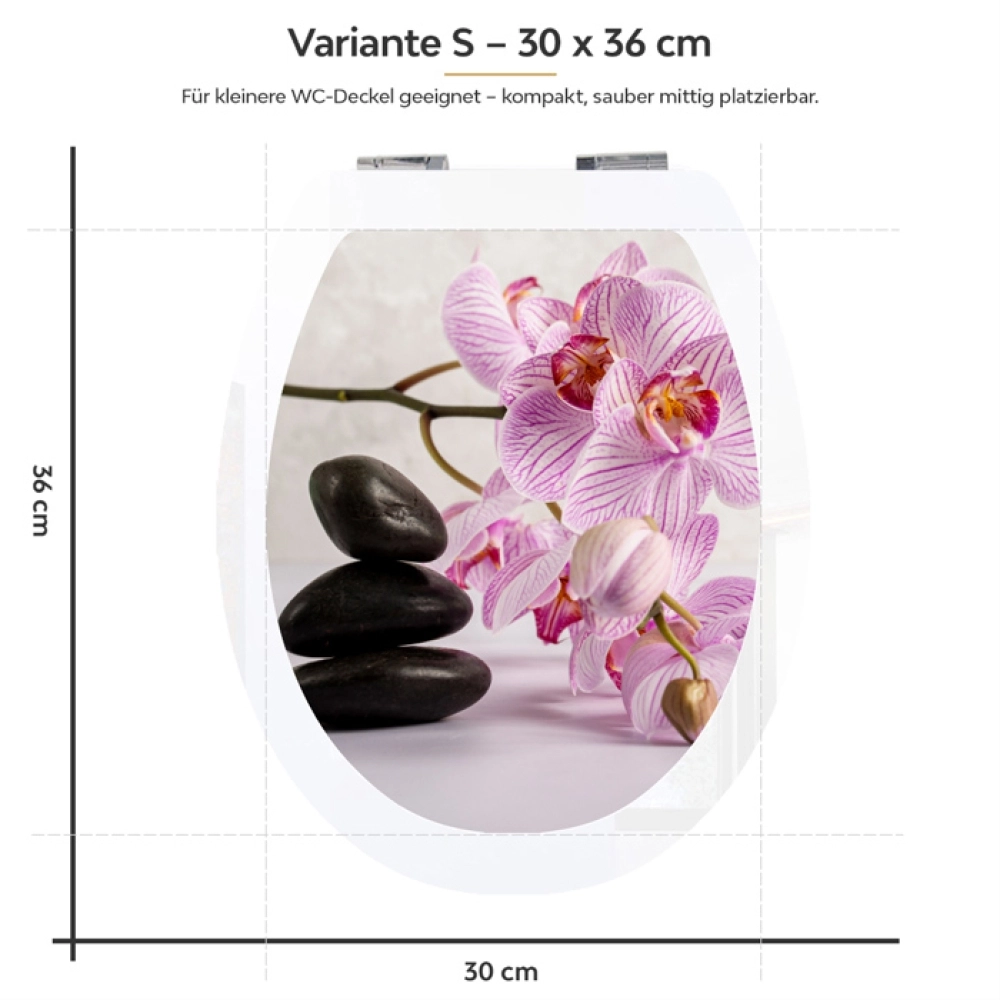 Wc-Deckel Aufkleber Orchidee Variante 30 x 36 cm
