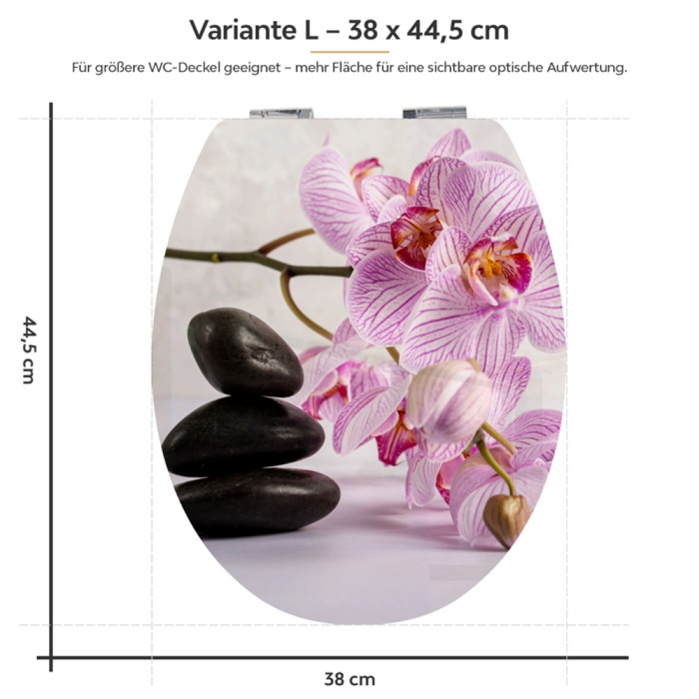 Wc-Deckel Aufkleber Orchidee Variante 38 x 44 cm