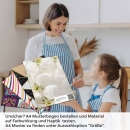 Mobile Preview: Küchenrückwand Folie weiße Kirschblüten A4 Muster