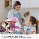 Mobile Preview: Küchenrückwand Folie Orchidee in Pink & Weiß A4 Muster