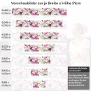 Mobile Preview: Küchenrückwand Folie Orchidee in Pink & Weiß Höhe 51cm
