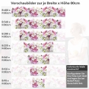 Mobile Preview: Küchenrückwand Folie Orchidee in Pink & Weiß Höhe 80cm