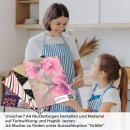 Mobile Preview: Küchenrückwand Folie rosa Blumen A4 Muster