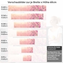 Mobile Preview: Küchenrückwand Folie rosa Blumen Höhe 60cm