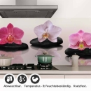 Mobile Preview: Küchenrückwand Folie Orchidee & Zen Steine Detailbild 1