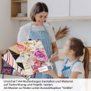 Mobile Preview: Küchenrückwand Folie elegante Rosen in Pastellfarben A4 Muster