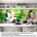 Mobile Preview: Küchenrückwand Folie Orchidee Bambus SPA Artikelbild 1