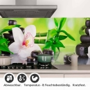 Mobile Preview: Küchenrückwand Folie Orchidee Bambus SPA Detailbild 1