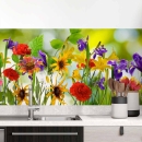 Mobile Preview: Küchenrückwand Folie Blumenwiese Hauptbild 1