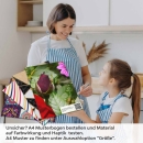 Mobile Preview: Küchenrückwand Folie Blumengirlande A4 Muster
