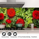 Mobile Preview: Küchenrückwand Folie rote Rosen Detailbild 1