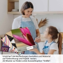 Mobile Preview: Küchenrückwand Folie rote Seerosen A4 Muster