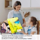 Mobile Preview: Küchenrückwand Folie Blumenwiese & Schmetterlinge A4 Muster