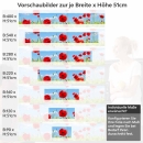 Mobile Preview: Küchenrückwand Folie Mohnblumen Feld Höhe 51cm
