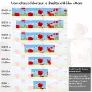 Mobile Preview: Küchenrückwand Folie Mohnblumen Feld Höhe 60cm