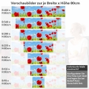 Mobile Preview: Küchenrückwand Folie Mohnblumen Feld Höhe 80cm