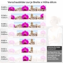 Mobile Preview: Küchenrückwand Folie Orchideen & Sandsteine Höhe 60cm