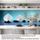 Mobile Preview: Küchenrückwand Folie weiße Orchideen Artikelbild 1