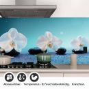 Mobile Preview: Küchenrückwand Folie weiße Orchideen Detailbild 1