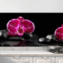 Mobile Preview: Küchenrückwand Folie pinke Orchideen Hauptbild