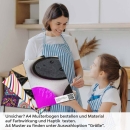 Mobile Preview: Küchenrückwand Folie Basaltsteine & Orchideen A4 Muster