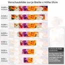 Mobile Preview: Küchenrückwand Folie farbenfrohe Blumen Höhe 51cm