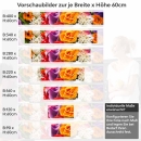 Mobile Preview: Küchenrückwand Folie farbenfrohe Blumen Höhe 60cm