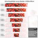 Mobile Preview: Küchenrückwand Folie rotes Blütenmeer Höhe 60cm