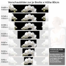 Mobile Preview: Küchenrückwand Folie weiße Orchideen - Modernes Design mit edlen Akzenten Höhe 80cm
