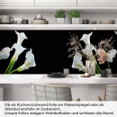 Mobile Preview: Küchenrückwand Folie weiße Calla-Lilien Artikelbild 1
