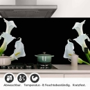 Mobile Preview: Küchenrückwand Folie weiße Calla-Lilien Detailbild 1