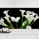Mobile Preview: Küchenrückwand Folie elegante Calla-Blüten Hauptbild