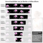 Mobile Preview: Küchenrückwand Folie Orchideenblüten in zartem Rosa-Violett Höhe 60cm