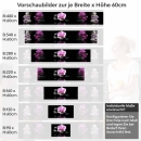 Mobile Preview: Küchenrückwand Folie Violette Orchideen - Zen-Motiv mit Reflexion Höhe 60cm